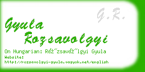 gyula rozsavolgyi business card