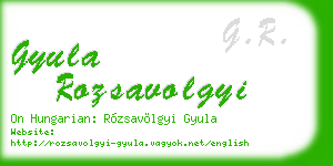gyula rozsavolgyi business card
